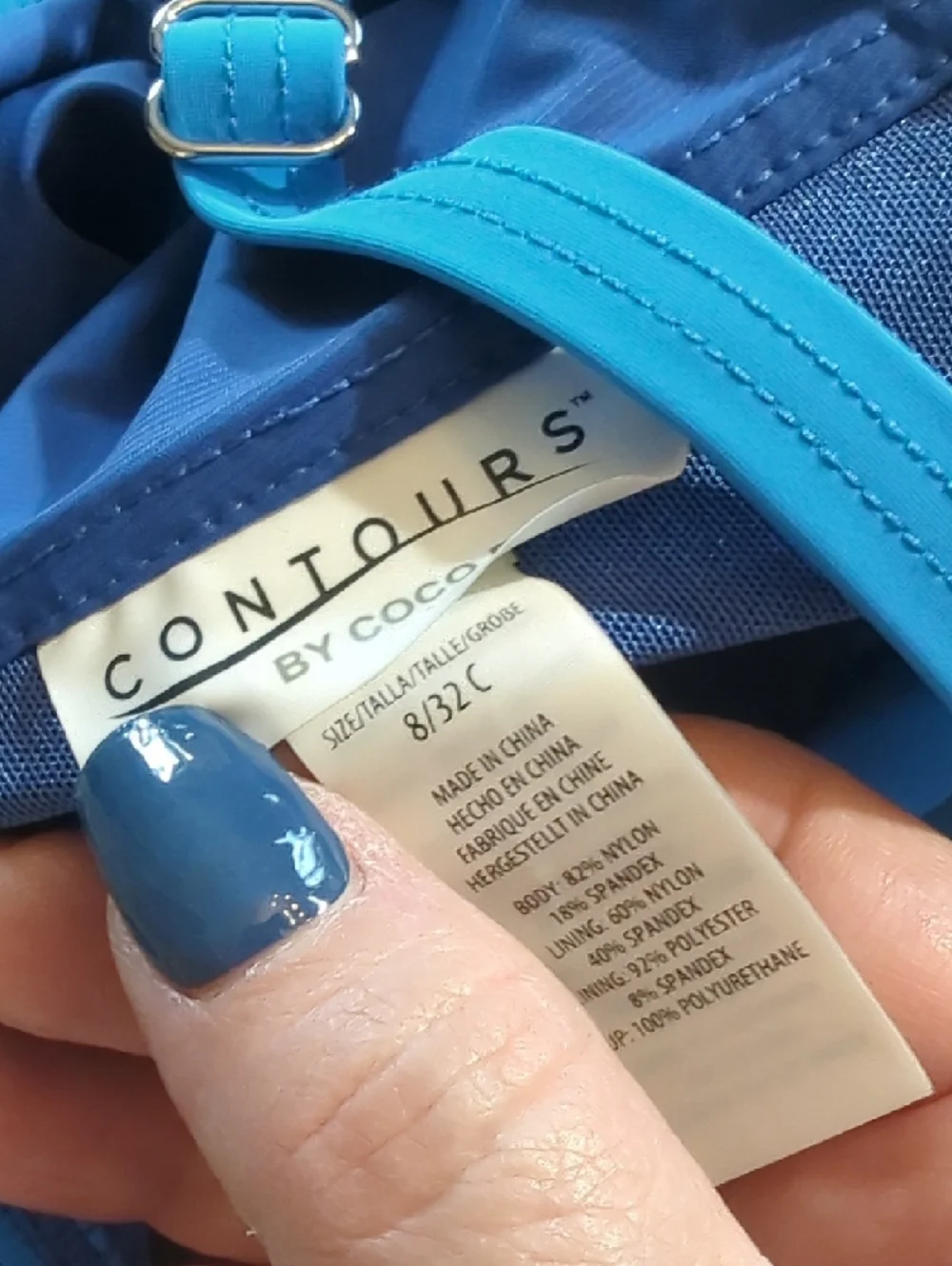 Contours By Coco Reef Bright Blue Ruffle One-Piece Swimsuit - Picture 9 of 12